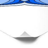 Mandala in het blauw perfect poster (Hoek)