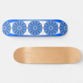 Mandala in het blauw persoonlijk skateboard (Horizontaal)