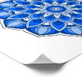 Mandala in het blauw poster (Hoek)