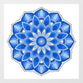 Mandala in het blauw raamsticker (Vel)