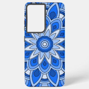 Mandala in het blauw samsung galaxy hoesje