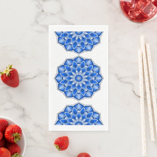 Mandala in het blauw servet (Insitu)