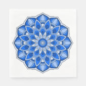 Mandala in het blauw servet (Voorkant)