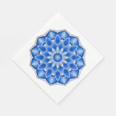 Mandala in het blauw servet (Hoek)