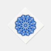 Mandala in het blauw servet (Hoek)