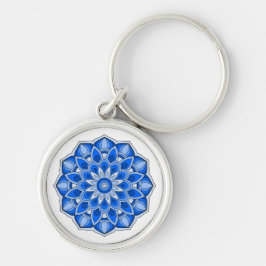 Mandala in het blauw sleutelhanger