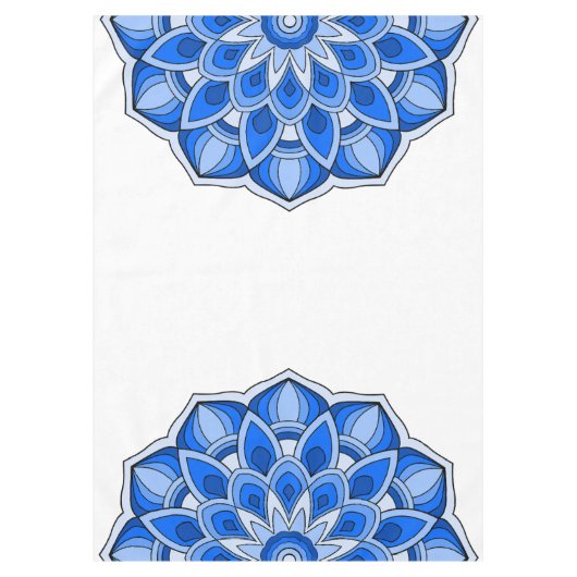Mandala in het blauw tafelkleed (Voorkant)