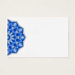 Mandala in het blauw visitekaartje