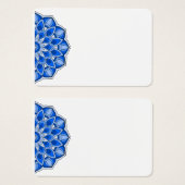 Mandala in het blauw visitekaartje (Voorkant /achterkant)