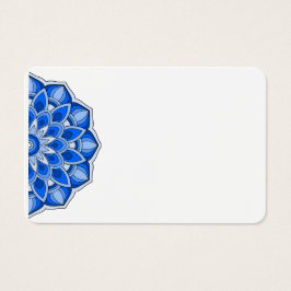 Mandala in het blauw visitekaartje