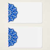 Mandala in het blauw visitekaartje (Voorkant /achterkant)