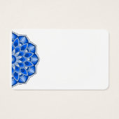 Mandala in het blauw visitekaartje (Achterkant)