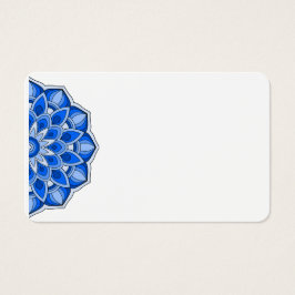 Mandala in het blauw visitekaartje