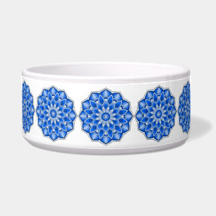 Mandala in het blauw voerbakje