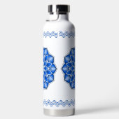Mandala in het blauw waterfles (Rechts)