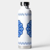 Mandala in het blauw waterfles (Links)