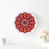 Mandala in het rood grote klok (Huis)