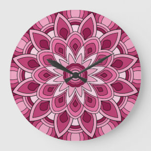 Mandala in het roze grote klok