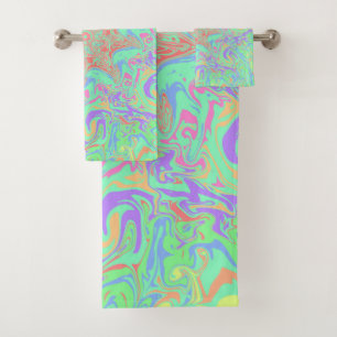 Mandala in levendige pastelkleuren bad handdoek