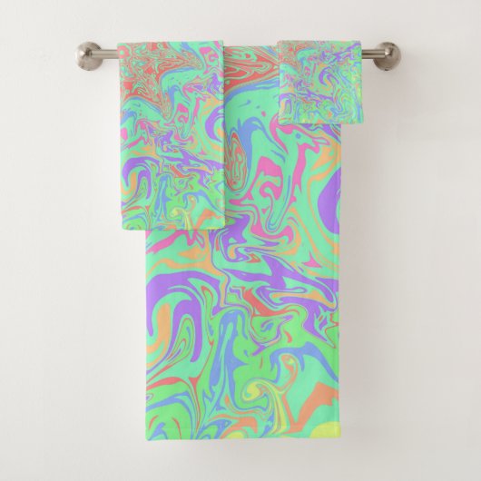 Mandala in levendige pastelkleuren bad handdoek (Insitu)