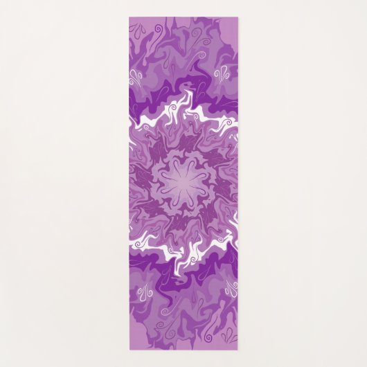 Mandala in meerdere paarse tinten yogamat (Voorkant)