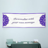 Mandala in paars spandoek (Beurs)
