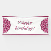 Mandala in pink spandoek (Horizontaal)