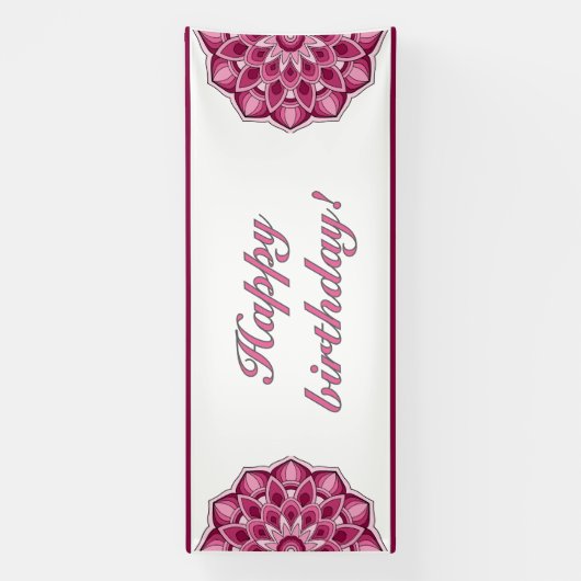 Mandala in pink spandoek (Verticaal)