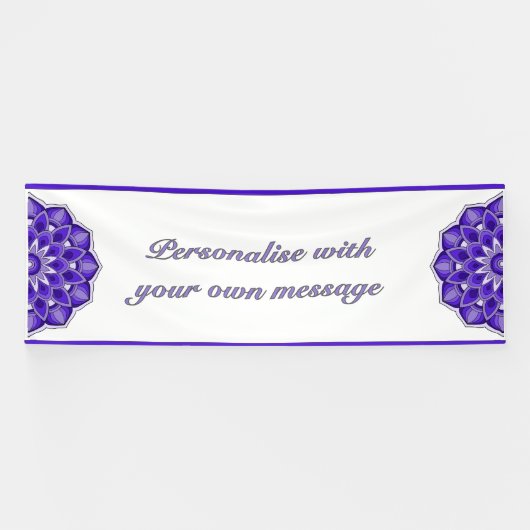 Mandala in purple spandoek (Horizontaal)