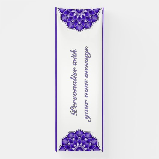 Mandala in purple spandoek (Verticaal)