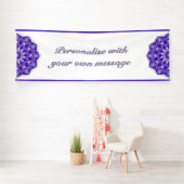 Mandala in purple spandoek (Insitu)