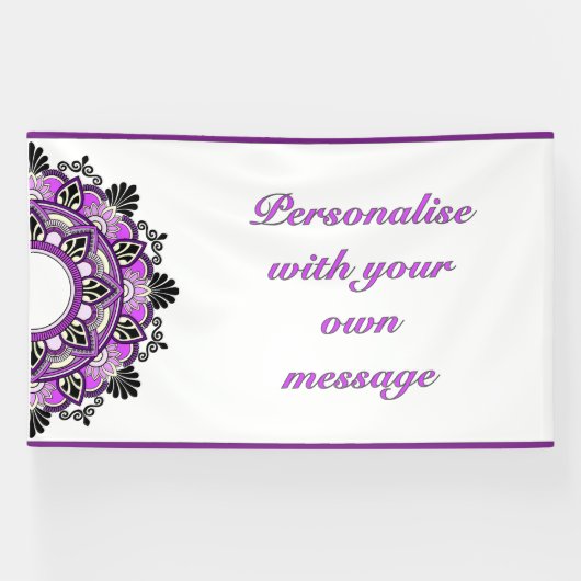 Mandala in purple spandoek (Horizontaal)