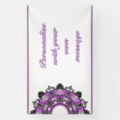 Mandala in purple spandoek (Verticaal)