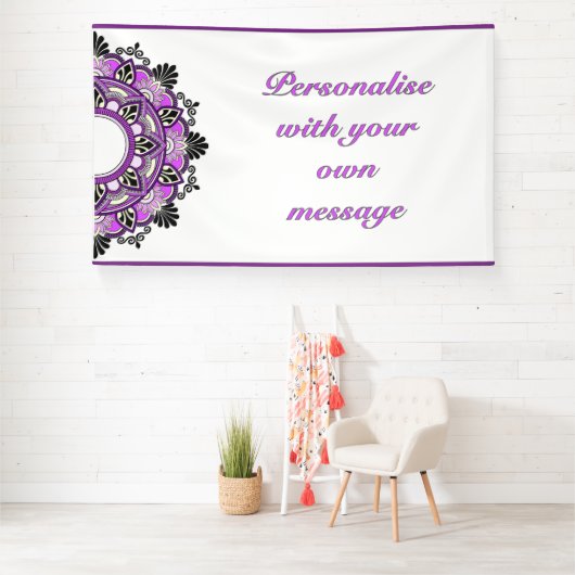 Mandala in purple spandoek (Insitu)