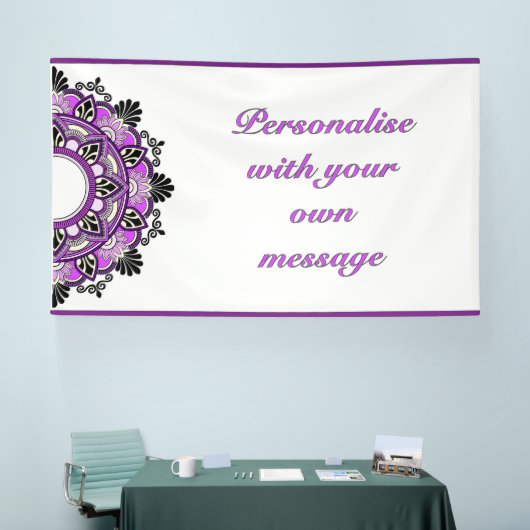 Mandala in purple spandoek (Beurs)