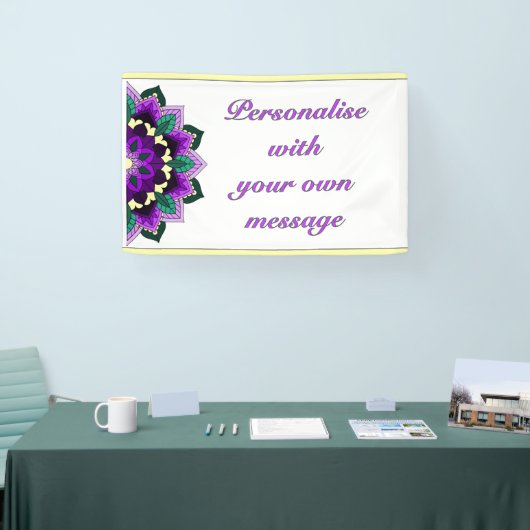 Mandala in purple spandoek (Beurs)