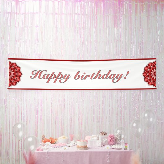 Mandala in red spandoek (Feest)