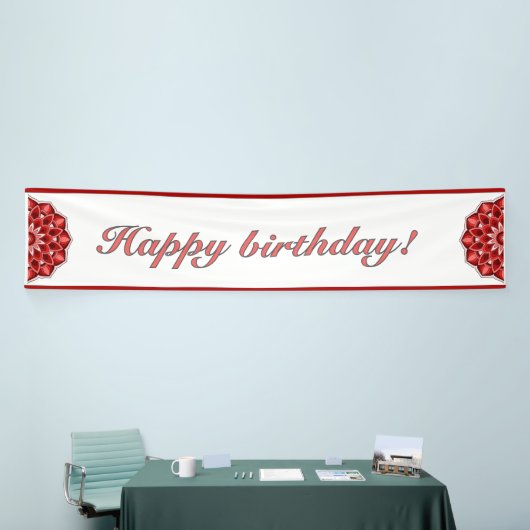 Mandala in red spandoek (Beurs)