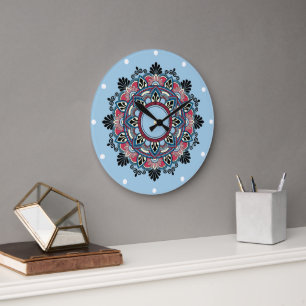 Mandala in roos grote klok