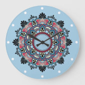 Mandala in roos grote klok (Voorkant)