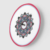 Mandala in roze & blauw grote klok (Hoek)
