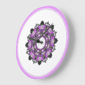 Mandala in roze & paars grote klok (Hoek)