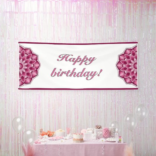 Mandala in roze spandoek (Feest)