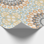 Mandala in Sinaasappel en blauw Cadeaupapier (Hoek)