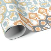 Mandala in Sinaasappel en blauw Cadeaupapier (Rol Hoek)