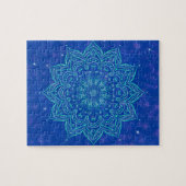 Mandala in Sky Nebula and Stars Galaxy Blue Legpuzzel (Horizontaal)