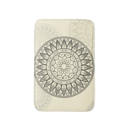 Mandala in Soft Yellow Badmat (Voorkant Verticaal)