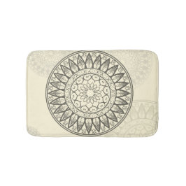 Mandala in Soft Yellow Badmat
