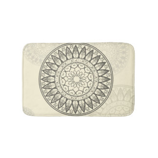 Mandala in Soft Yellow Badmat