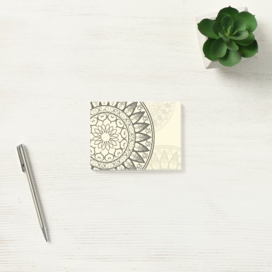 Mandala in Soft Yellow Post-it® Notes (Kantoor)